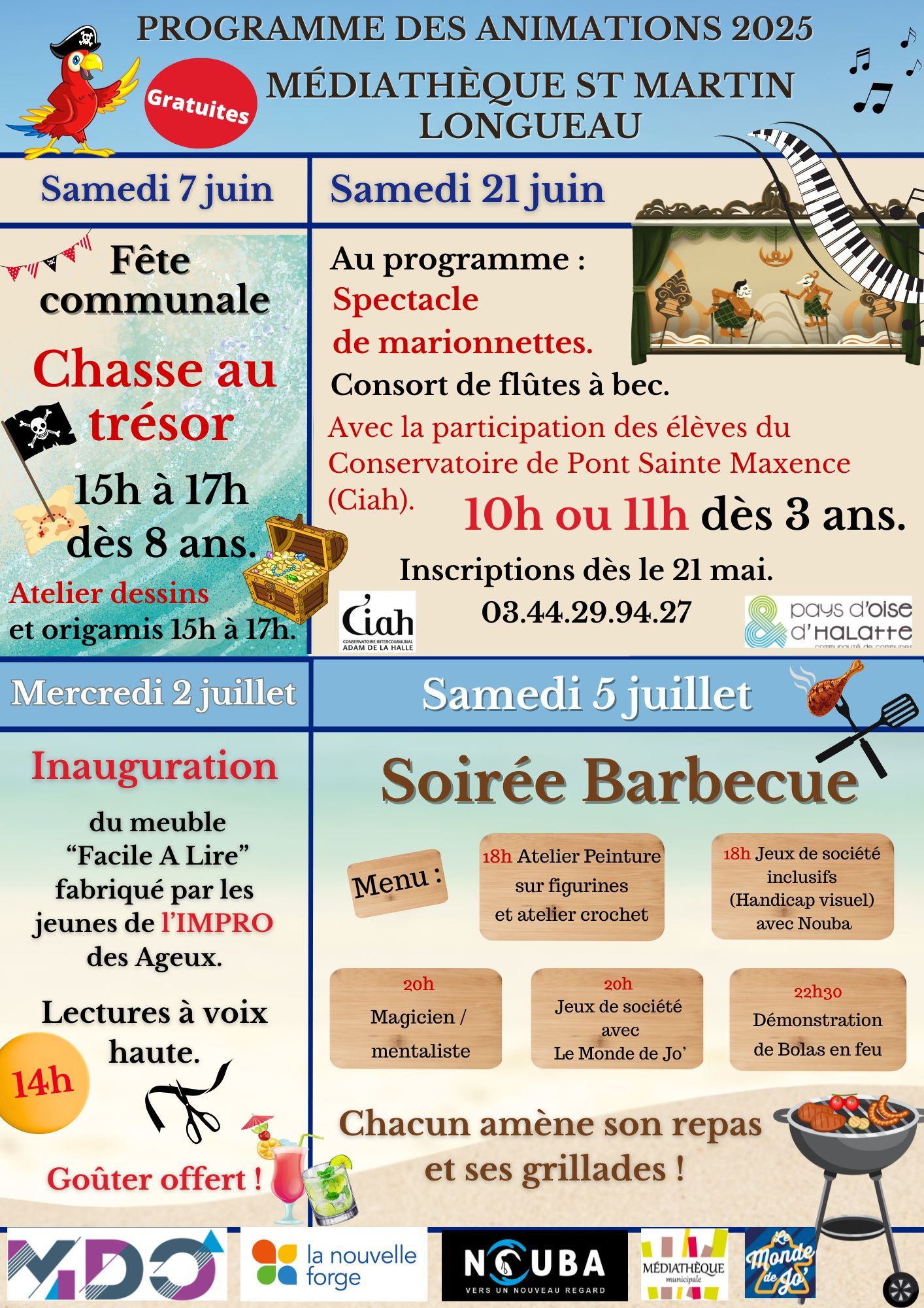 prog animations juin juillet 2025